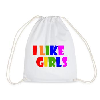 I like girls - Turnbeutel - Weiß - Vorne