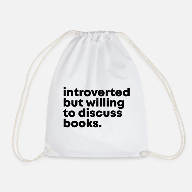 Reading - Drawstring Bag - white