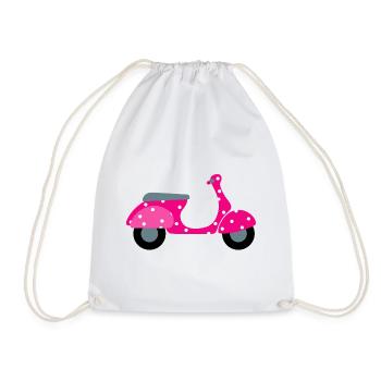 Roller Dots Pink Dots Motif Rétro Vintage Fan - Sac de sport léger - blanc - Devant
