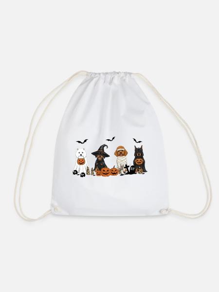 Hunde-Halloween - Turnbeutel - Weiß