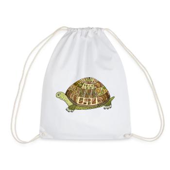 tortue - Sac de sport léger - blanc - Devant
