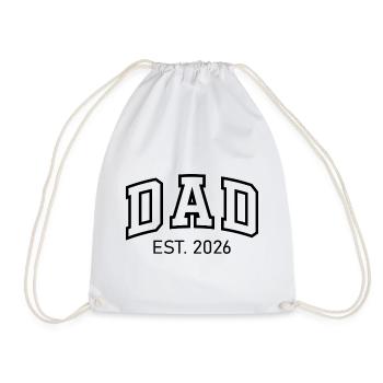 Dad Est. 2026 New Dad 2026  - Turnbeutel - Weiß - Vorne