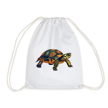 Motif du portrait de la tortue - Sac de sport léger - blanc - Devant
