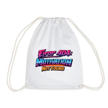 404 Désolé Motivation non trouvée rétro années 80 - Sac de sport léger - blanc - Devant