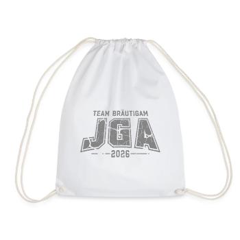 Team Bräutigam JGA 2026 Junggesellenabschied - Turnbeutel - Weiß - Vorne