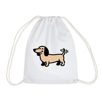 Comic du Chien Teckel Joyeux - Sac de sport léger - blanc - Devant