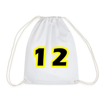 12 Symbole numérique - Sac de sport léger - blanc - Devant