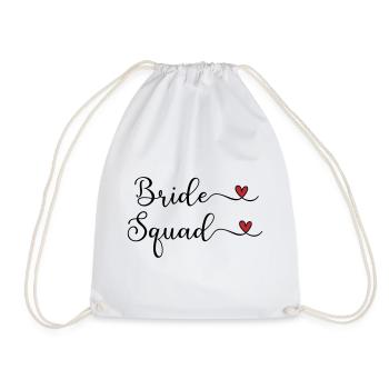 Bride Squad : typographie manuscrite mignonne avec un HEA - Sac de sport léger - blanc - Devant