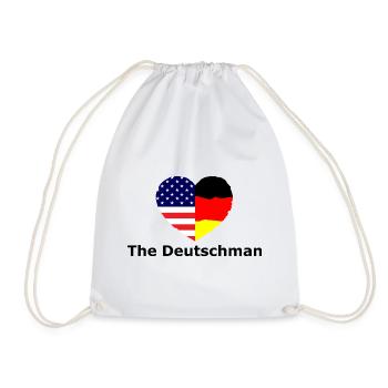 Heart Flag USADeutschland Fusion - Drawstring Bag - white - Front
