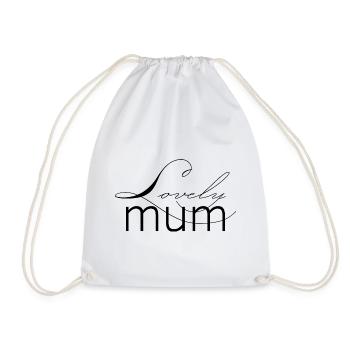 Lovely Mum lettressant la mère aimante - Sac de sport léger - blanc - Devant