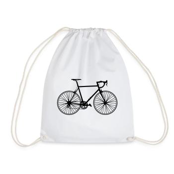 Classic road bike – pure bike love - Drawstring Bag - white - Front