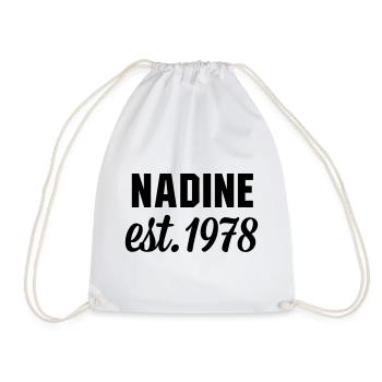 Nadine est 1978 - Turnbeutel - Weiß - Vorne