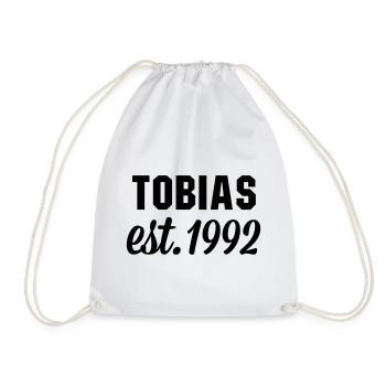Tobias est 1992 - Turnbeutel - Weiß - Vorne