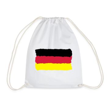 black red gold Germany flag Germany - Drawstring Bag - white - Front