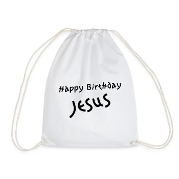 Jésus de joyeux anniversaire - Sac de sport léger - blanc - Devant