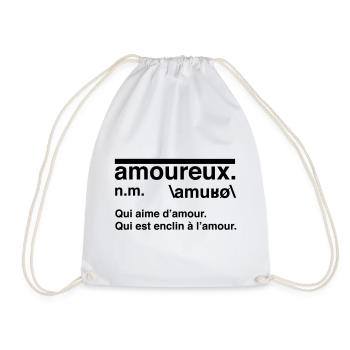 Définition amoureux style dictionnaire - Sac de sport léger - blanc - Devant