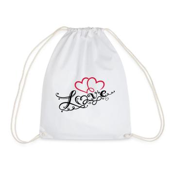 Coeurs avec la boucle de l'infini - Sac de sport léger - blanc - Devant