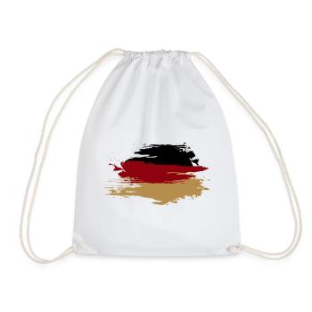 Germany Flag Vintage Style - Drawstring Bag - white - Front