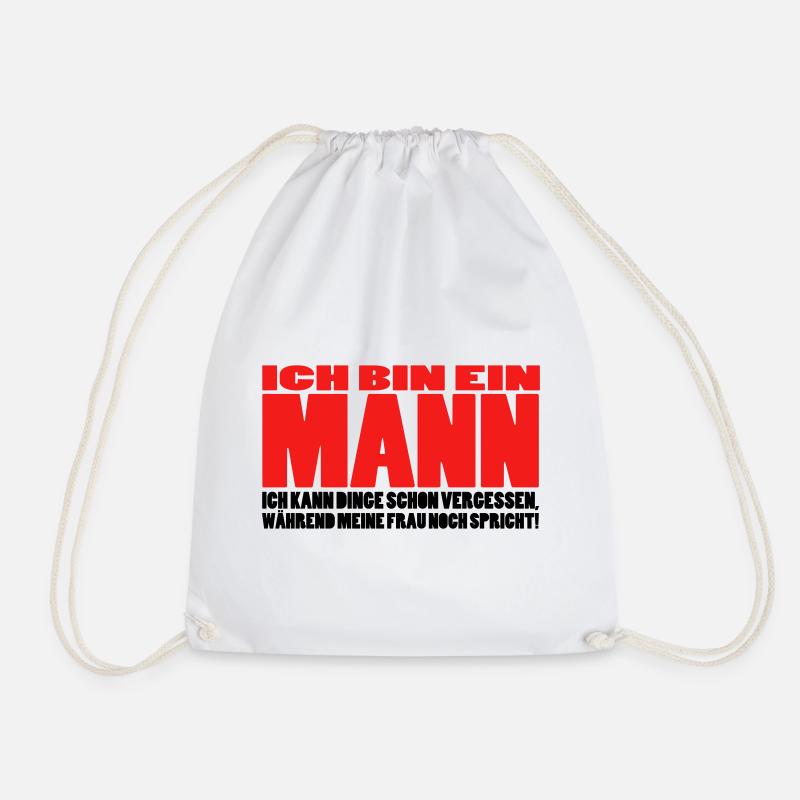 mann spruch witzig männer ehemann ehe - Turnbeutel - Weiß