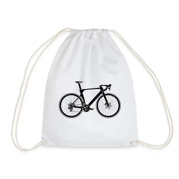 Illustration de l’icône de vélo de gravier de vélo de route - Sac de sport léger - blanc - Devant