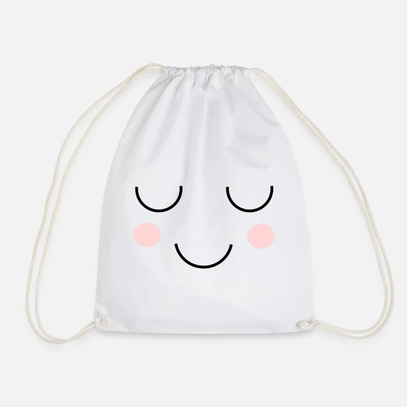Kawaii Gesicht - Turnbeutel - Weiß