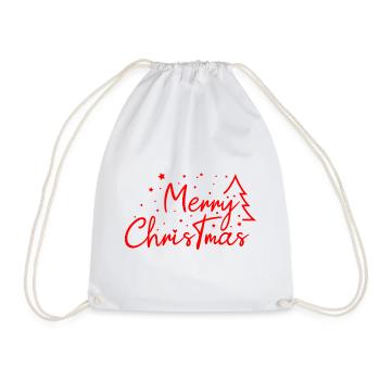 Merry Christmas - Drawstring Bag - white - Front