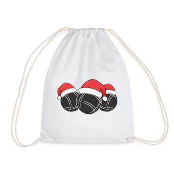 Boule Santa Tenue de pétanque pour Bouler pour boules - Sac de sport léger - blanc - Devant