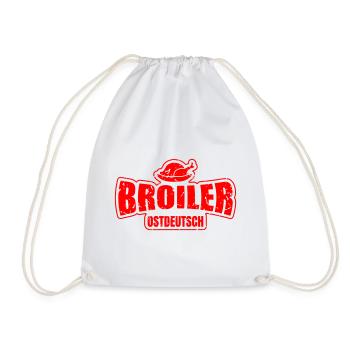 Broiler Ostdeutsch - Designfarbe frei wählbar! - Turnbeutel - Weiß - Vorne
