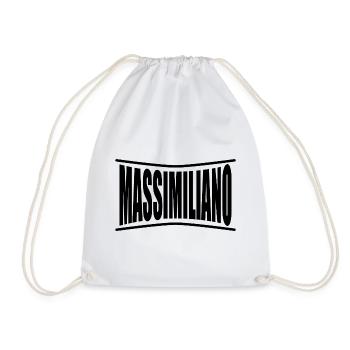 Massimiliano t-shirt t-shirt gift idea - Drawstring Bag - white - Front