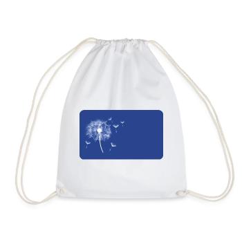Bleu pissenlit - personnalisable - Sac de sport léger - blanc - Devant