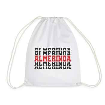 Almerinda t-shirt gift t-shirt stacked text - Drawstring Bag - white - Front