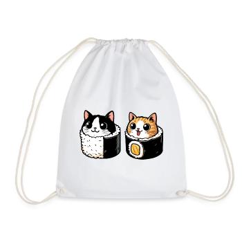 Neko Maki Mix: Die Sushi-Katze - Turnbeutel - Weiß - Vorne