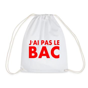 j'ai pas le bac - Sac de sport léger - blanc - Devant