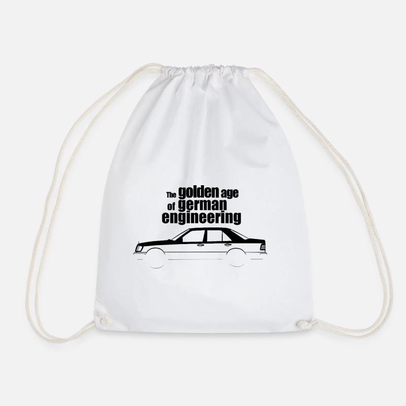 Golden Age of German Engineering Oldtimer Vintage - Drawstring Bag - white