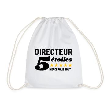 Cadeau Directeur 5 Étoiles - Merci pour tout ! - Sac de sport léger - blanc - Devant