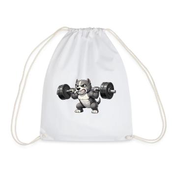 Pitbull Gewichtheber Bodybuilder Powerlifting Gym - Turnbeutel - Weiß - Vorne