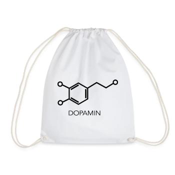 Dopamin Molekül Wissenschaft Design - Turnbeutel - Weiß - Vorne