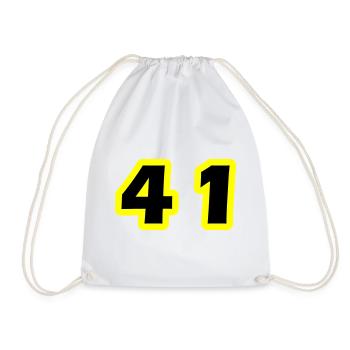 41 Number symbol - Drawstring Bag - white - Front