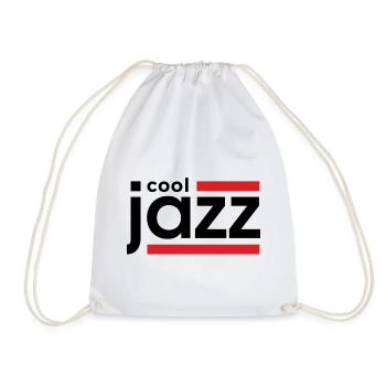 cool jazz - Drawstring Bag - white - Front
