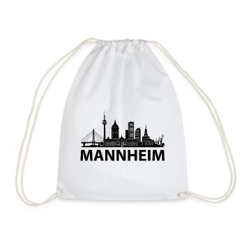 MANNHEIM Skyline - Turnbeutel - Weiß - Vorne