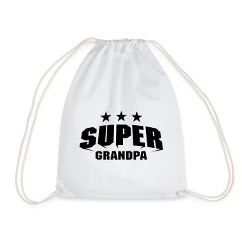Super Grandpa - Drawstring Bag - white - Front