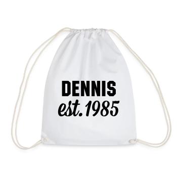 Dennis est 1985 - Turnbeutel - Weiß - Vorne