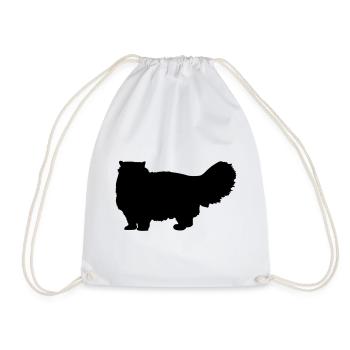 Persian Cat - Drawstring Bag - white - Front