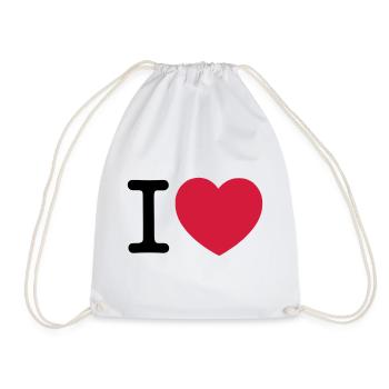 I Love... - Drawstring Bag - white - Front