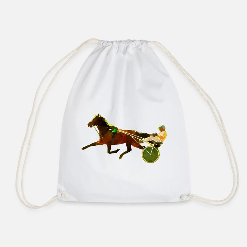 race - Drawstring Bag - white