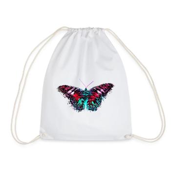 Colorful Butterfly I Love Butterflies I Love - Drawstring Bag - white - Front