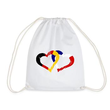 Français Allemand Amour - Sac de sport léger - blanc - Devant