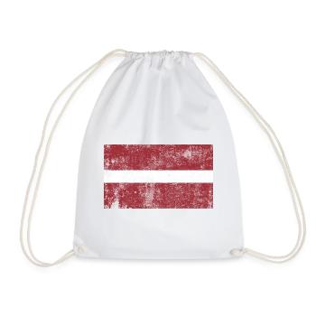 Drapeau de lettonie Drapeau Grunge Retro Vintage - Sac de sport léger - blanc - Devant