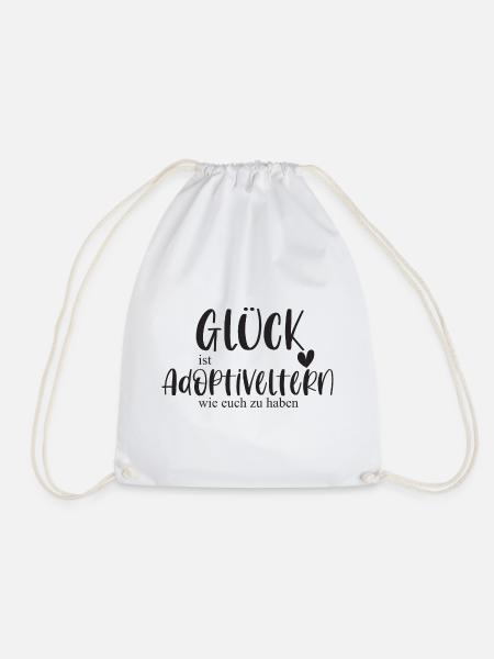 Adoptiert Adoptiveltern Adoption Familie Geschenk - Turnbeutel - Weiß