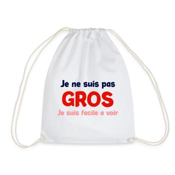 Je ne suis pas gros humour - Sac de sport léger - blanc - Devant